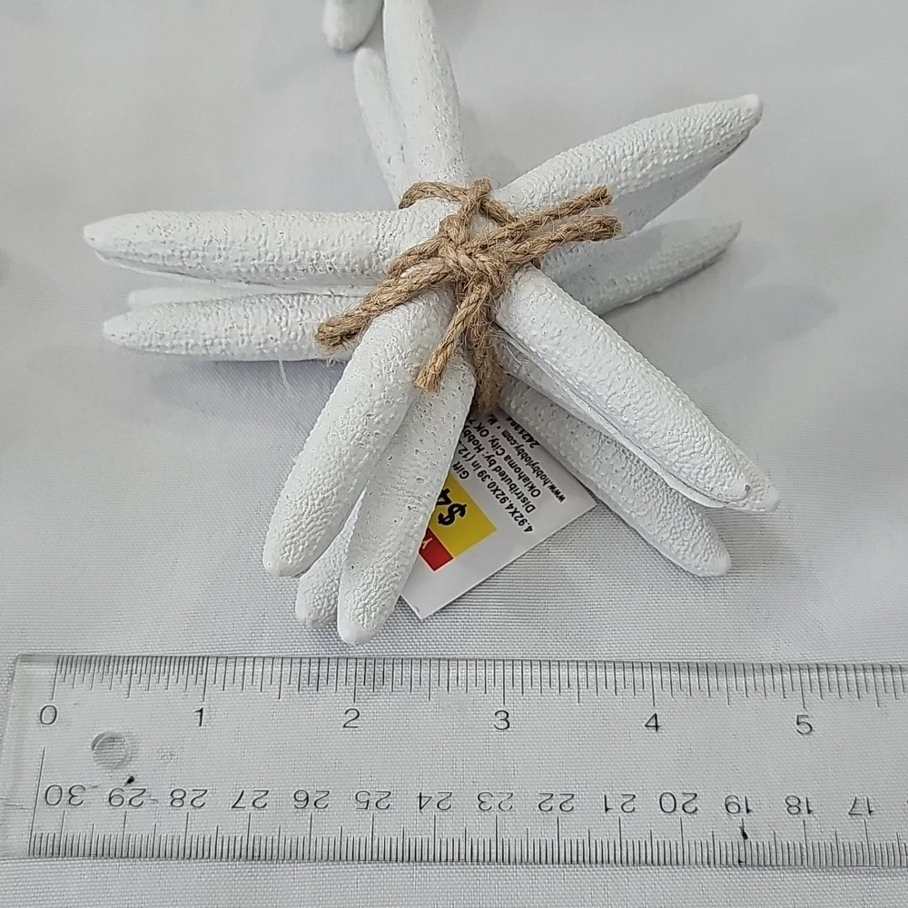 Hobby Lobby White Starfish and Shell Set Beach Coastal Nutical Decor